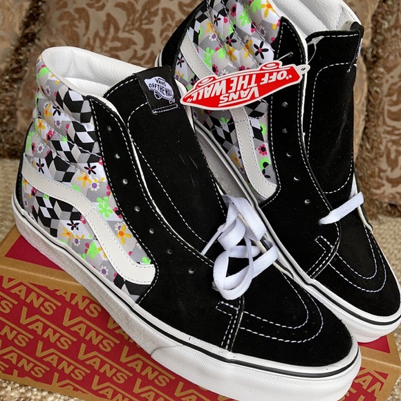 Vans Sk8-Hi Checker Cube Black/True White Men’s - Picture 9 of 16